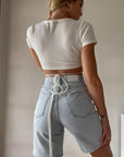 White Lies Crop Top - FINAL SALE - SHOPLUNAB