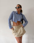 Like A Boss Crop Shirt - SHOPLUNAB