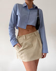 Like A Boss Crop Shirt - SHOPLUNAB