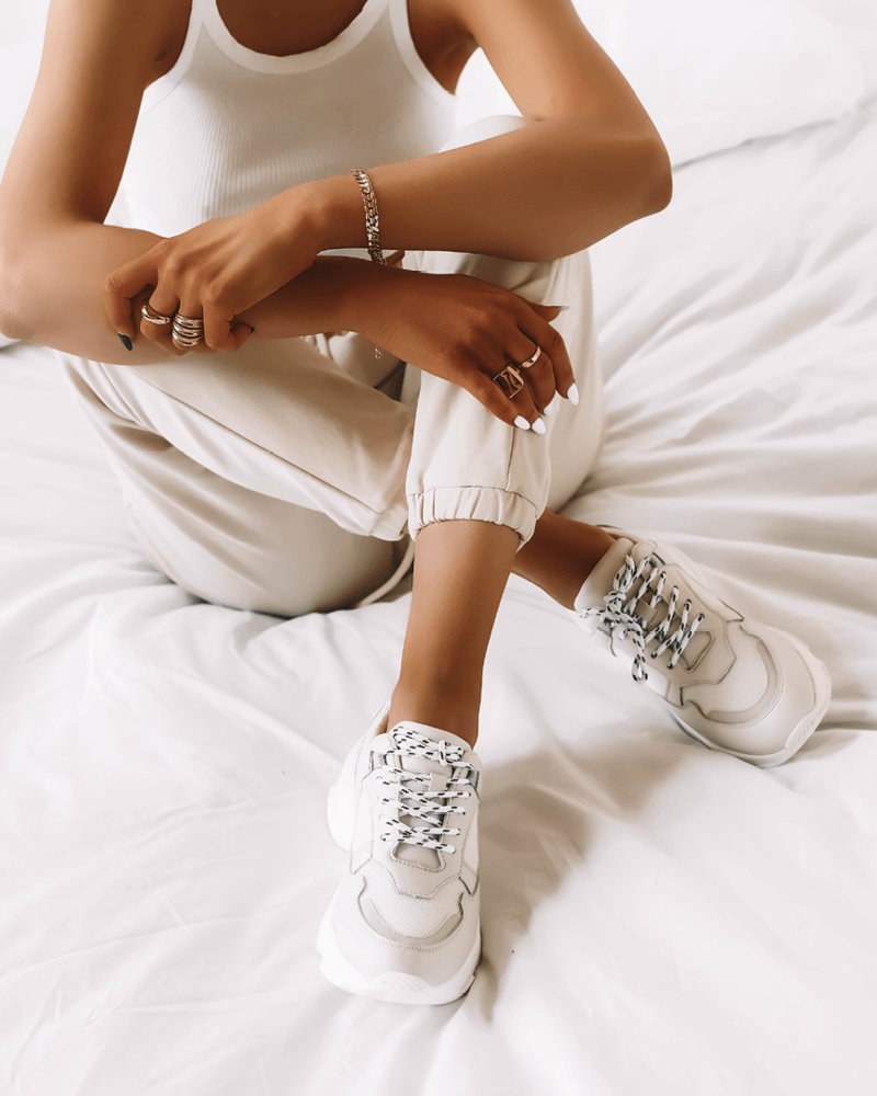 Public desire fiyah white on sale chunky sneakers