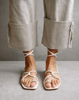 Lace It Up Flat Sandal by Alohas - FINAL SALE - SHOPLUNAB