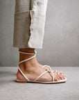 Lace It Up Flat Sandal by Alohas - FINAL SALE - SHOPLUNAB