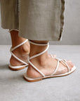 Lace It Up Flat Sandal by Alohas - FINAL SALE - SHOPLUNAB