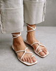 Lace It Up Flat Sandal by Alohas - FINAL SALE - SHOPLUNAB