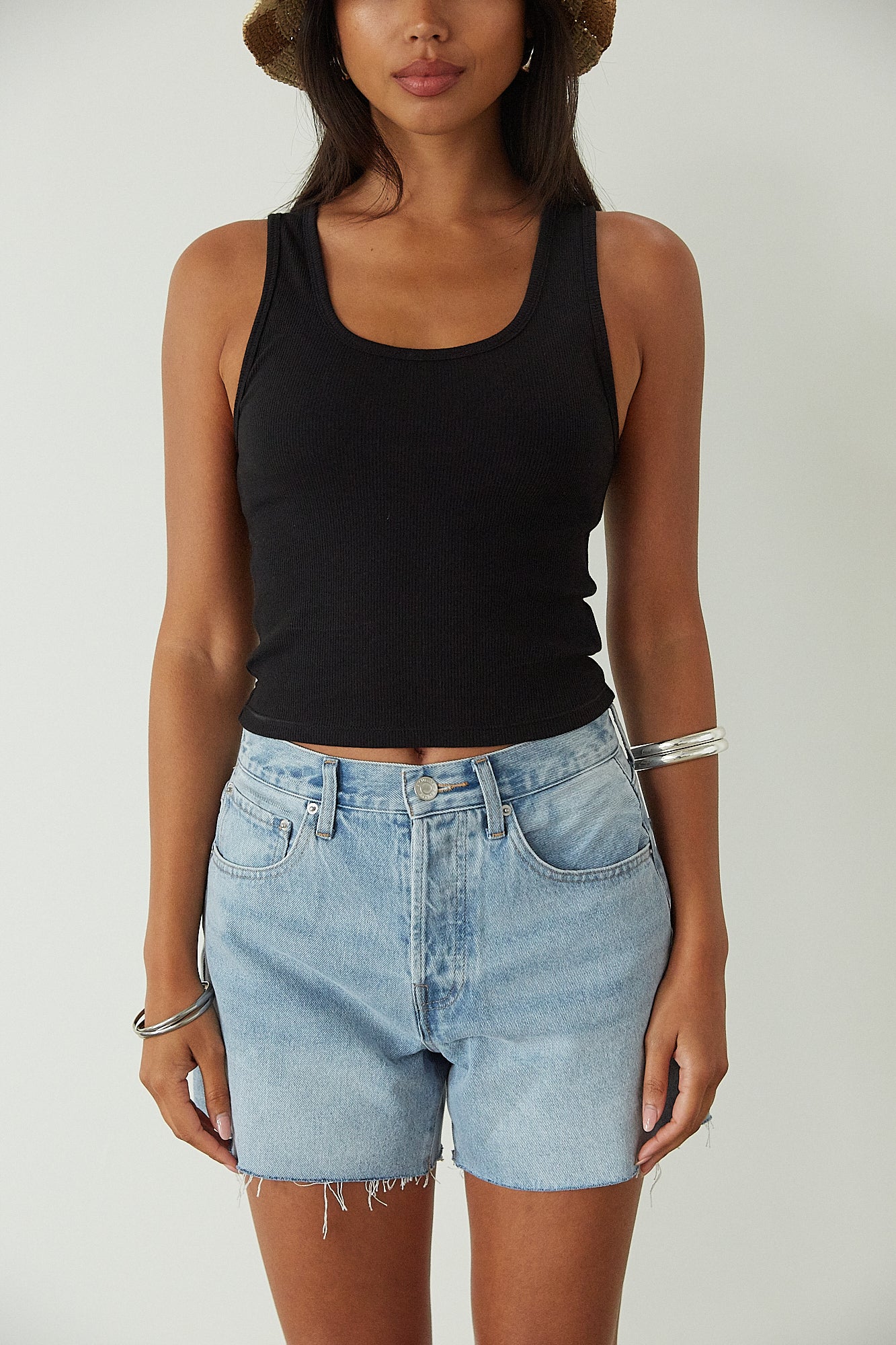 Ribbed knit tank top. Unlined. black ribbed tank. black tank top. basic tank top. black basic tank top