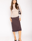 Chiffon polka dot midi skirt
Lace trim
Side zipper closure
Lined
brown and white polka dot skirt
fall outfit
winter outfit
christmas outfit
thanksgiving outfit