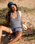 Striped knit shorts
Low rise
Adjustable drawstring
Elastic waistband
Unlined
blue and white striped knit shorts
spring outfit