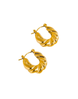18K Gold Non-Tarnish Braided Hoop Earring
18K Gold Plating
Stainless Steel