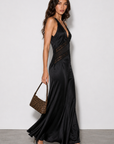 La Saison Satin Maxi Dress