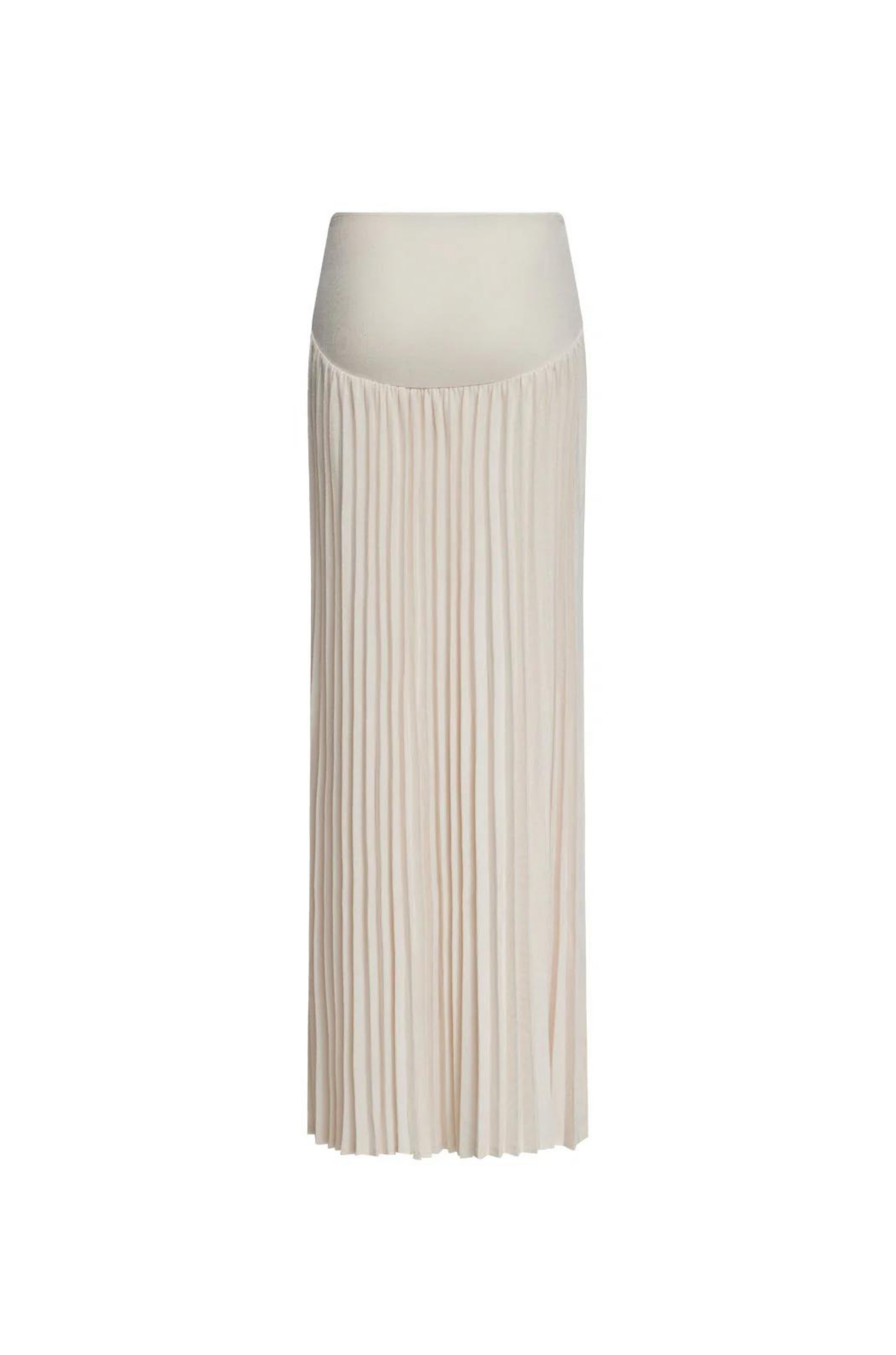 Knit maxi skirt. Elastic wide waistband. Pleated skirt. Fully lined. Slightly sheer. white mxi skirt. white lioness skirt. 