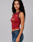 Team Cheetah Shrunken Tank Top
Sleeveless
Pull-on silhouette
Cropped
Cotton
red world cup team cheetah tank top