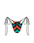 Chevron printed micro bikini bottom
Side-tie
Made from glossy Italian Shiny Lycra
Reversible so you can flip between color stories
Size up for more coverage