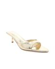 gold pointed open toe kitten heel