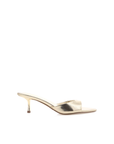 gold pointed open toe kitten heel