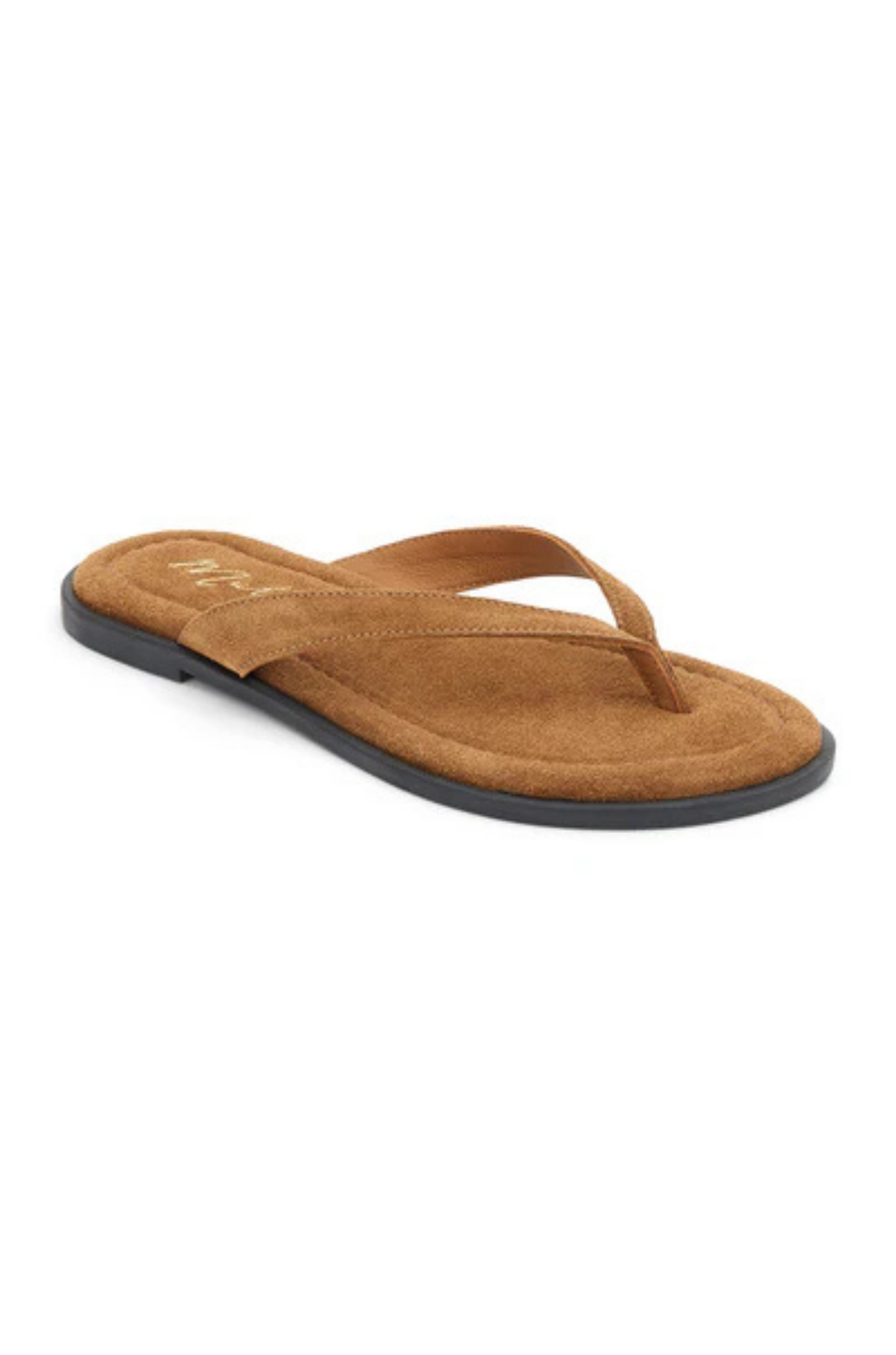 brown Suede flip-flop sandal
Suede upper
Manmade outsole
Suede lining
Padded insole
Slip-on style
Runs small - sizing up 1 whole size is recommended