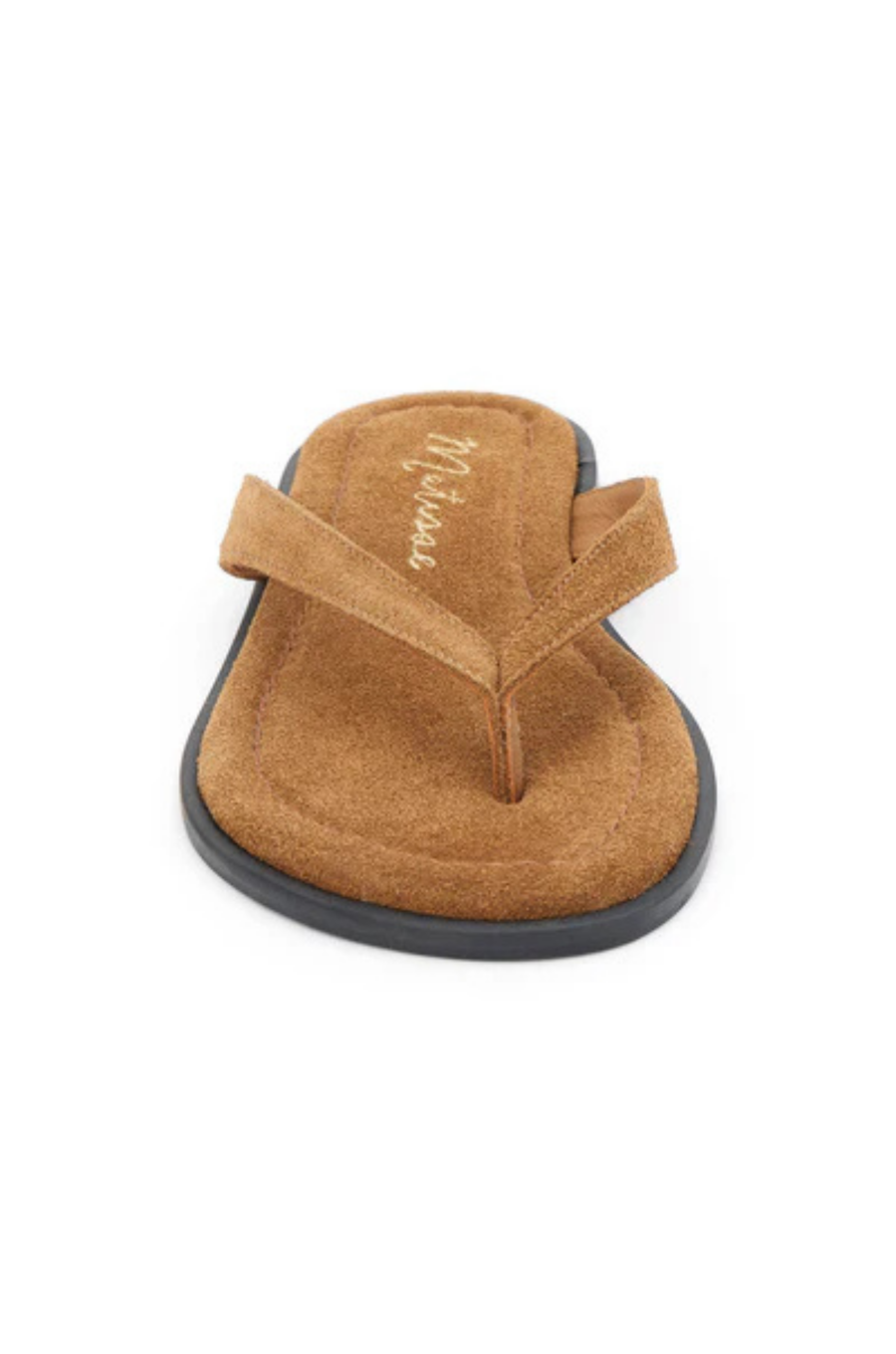 brown Suede flip-flop sandal
Suede upper
Manmade outsole
Suede lining
Padded insole
Slip-on style
Runs small - sizing up 1 whole size is recommended