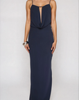 Cowl neck maxi dress
Adjustable spaghetti straps
Side zipper closure
Adjustable back tie
Lined
navy blue maxi dress
navy blue wedding guest dress
