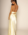 Satin yellow maxi dress
Ruched bust
Adjustable spagehtti straps
Back twist strap
Side zipper closure
Unlined
yellow satin wedding guest dress
yellow satin bridesmaids dress
