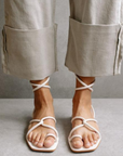 Lace It Up Flat Sandal by Alohas - FINAL SALE