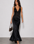 La Saison Satin Maxi Dress