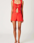 red Double front tie tank top
Square neckline
Waist-defining bodice
Lined
fourth of july top
summer tank top