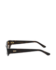 brown Oval tort sunglasses
Gold hardware engraved with Banbé logo on outer left arm
Style details printed in gold foil on inner right arm
Scratch resistant/category 3/polarised lens
100% UV protection
Acetate frame
Width: 3.8", Lens Height: 1.1", Arm Length: 5.5", Nose Bridge: 0.7"