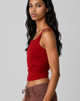 Ribbed knit tank top
Elastic neckline
Unlined
Basic tank top
maroon tank top
Rayon/Spandex
