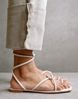 Lace It Up Flat Sandal by Alohas - FINAL SALE