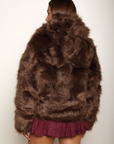 Faux fur coat
Collar neckline
Long sleeves
Open front
Fully lined
brown fur coat
brown fur jacket
holiday outfit