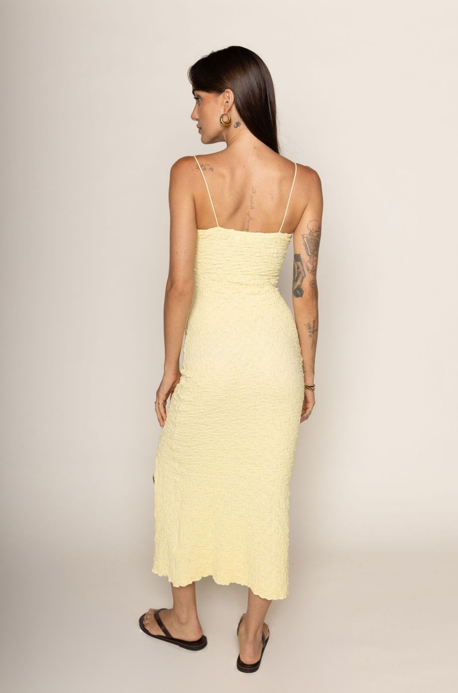 yellow Textured maxi dress
Side slit
Has stretch
Unlined
yellow wedding guest dress
summer maxi dress
beach vacation dress