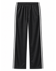 black Silk track pant
Elastic waistband
Side stripe
fall outfit