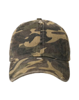 Camouflage baseball hat
Distressed
Adjustable back