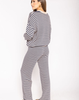 blue and beige striped lounge knit set
christmas loungewear set
winter lounge outfit
cozy outfit