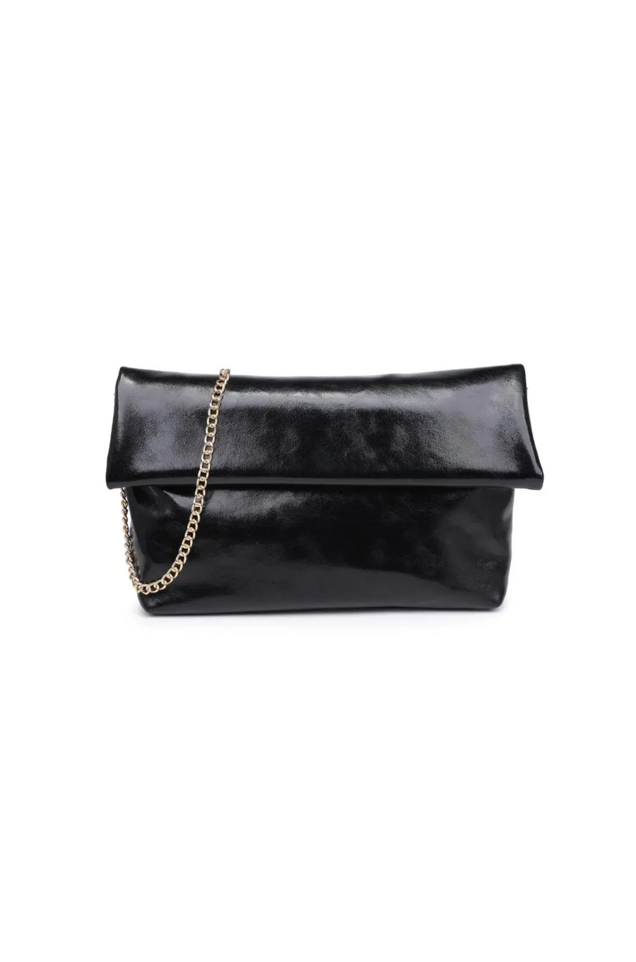 Crossbody vegan shiny leather purse
Removable chain strap
Outer zip pocket
Inner zip and slip pocket
Magnetic closure
Lined
Vegan Leather
black leather clutch bag purse