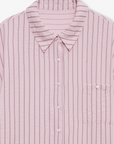 pink Striped button down shirt
Oversized
Center front placket
Classic shirt collar
Shirttail hem
pink oversized button down shirt
For love and lemons