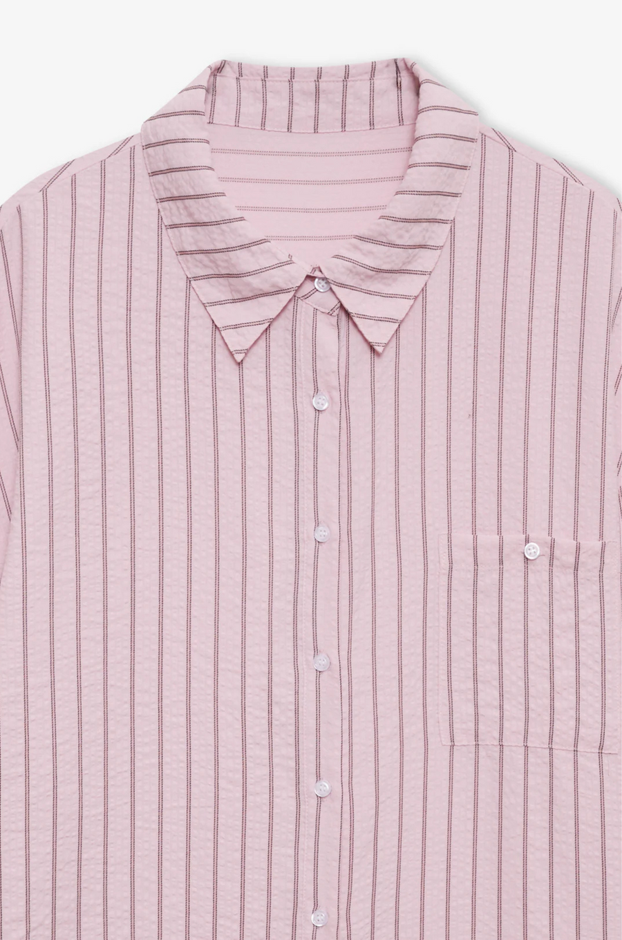 pink Striped button down shirt
Oversized
Center front placket
Classic shirt collar
Shirttail hem
pink oversized button down shirt
For love and lemons
