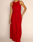 red Drop waist midi dress
Scooped neck
Fitted bodice
Midi skirt
summer maxi dess
spring maxi dress