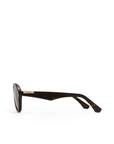 Oversized aviator frame
Featuring a straight brow line
Teardrop-shaped lenses
Distinctive keyhole bridge
Thick, structured frame with sculptural finish
tortoise frame with brown lens aviator sunglasses