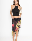 black Knit halter tank top
Adjustable neck tie
going out top