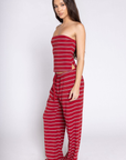Red striped lounge set
rub striped tube top
red striped lounge pant
valentines day pajama