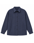 blue Plaid oversized button down shirt
Front button down closure
Collared
Unlined