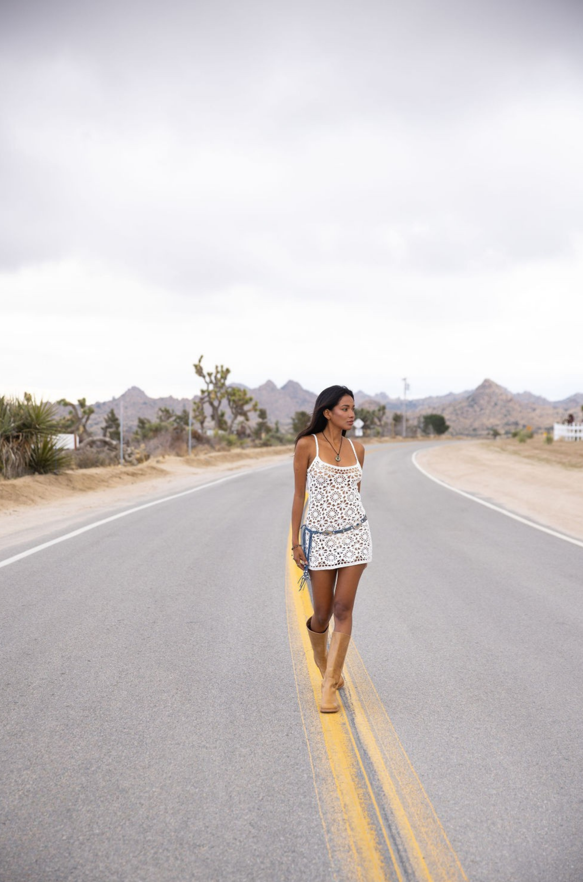 white Crochet mini dress
Soft cotton crochet fabric
Floral detailing
Dainty trim details
Adjustable shoulder straps
Unlined/sheer
coachella stagecoach mini dress
festival outfit