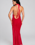 red Polka dot halter maxi dress
V-neckline
Adjustable neck tie
Low back
Asymmetrical sheer hemline
Partially unlined/Sheer
galentines day outfit
valentines day dress
