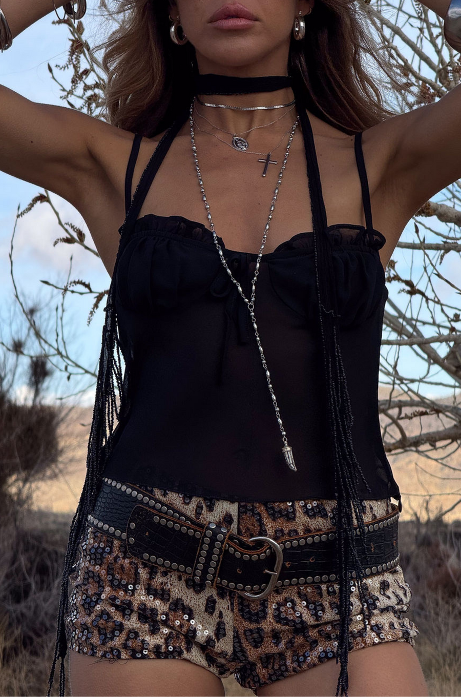 Black Tied Tank Top