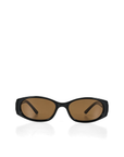 Vintage-inspired sunglasses. Featuring a sleek horizontally elongated oval shape with softly rounded lenses, this statement silhouette is set within a thick dark frame that slightly widens at the outer edges for a modern sporty finish.

Featuring:

elongated oval frame silhouette
acetate frame
softly rounded lens shape
thick dark frame design with widened outer edges
retro-inspired sporty aesthetic
smooth curved detailing
polarisation degree | A degree
UV protection | Cat 3