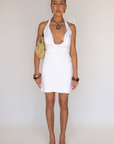 white Cowl neck halter mini dress
Adjustable neck tie
Lined
bridal mini dress
bachelorette dress outfit
Summer dress
spring dress
vacation mini dress
