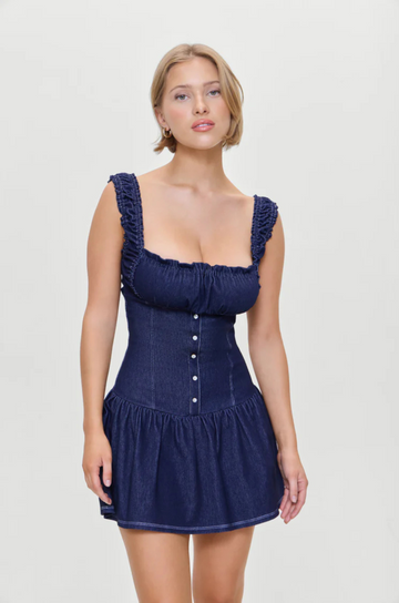 Christa Ruffle Mini Dress by Frankies Bikinis