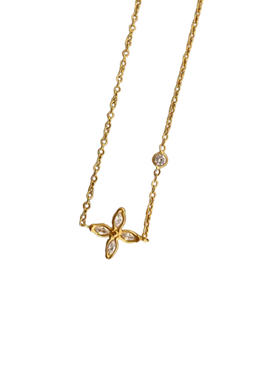 18K Gold Non-Tarnish Dainty Flower Pendant Necklace
18K Gold Plating
Stainless Steel