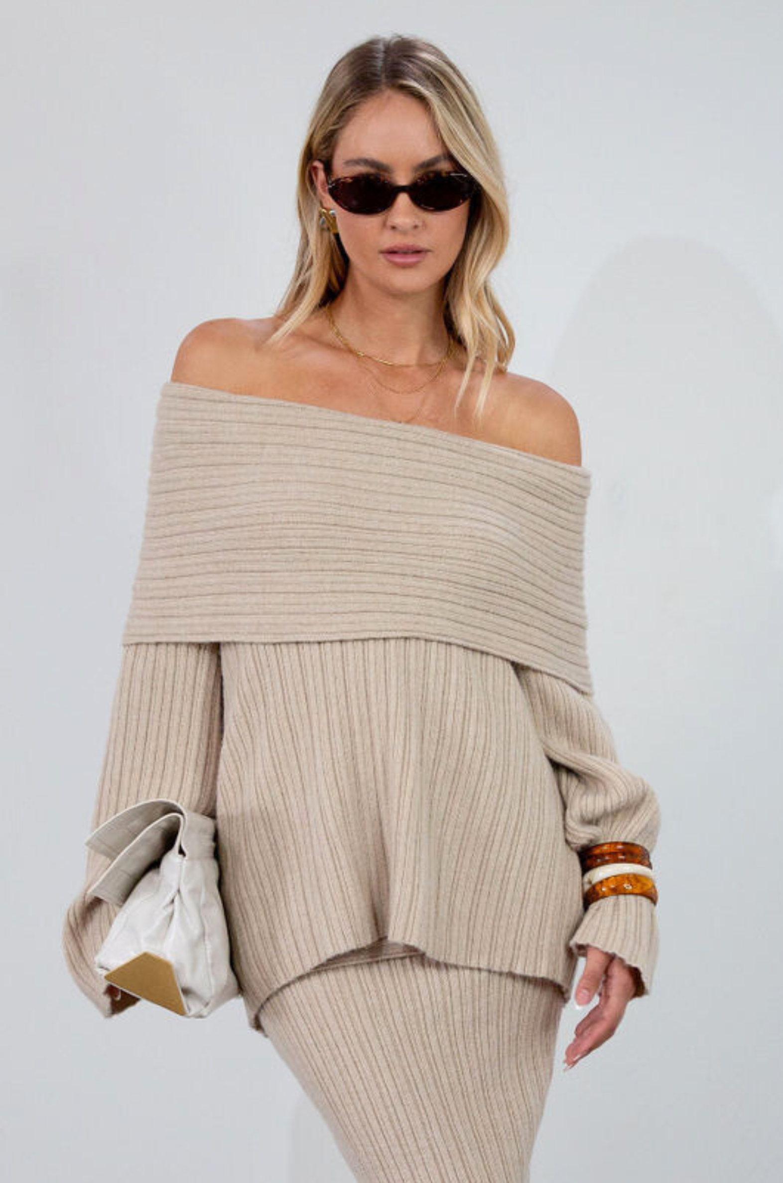 Fuzzy crochet knit oversized sweater. Folded neckline. Long sleeves. Unlined. fall set. fall outfit. cute warm clothes