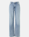 Mid-rise, loose fit with a full-length baggy leg profile
Rolla's signature back pocket stitching vintage logo button
Button fly zip closure
light to medium wash denim jeans
rollas jeans